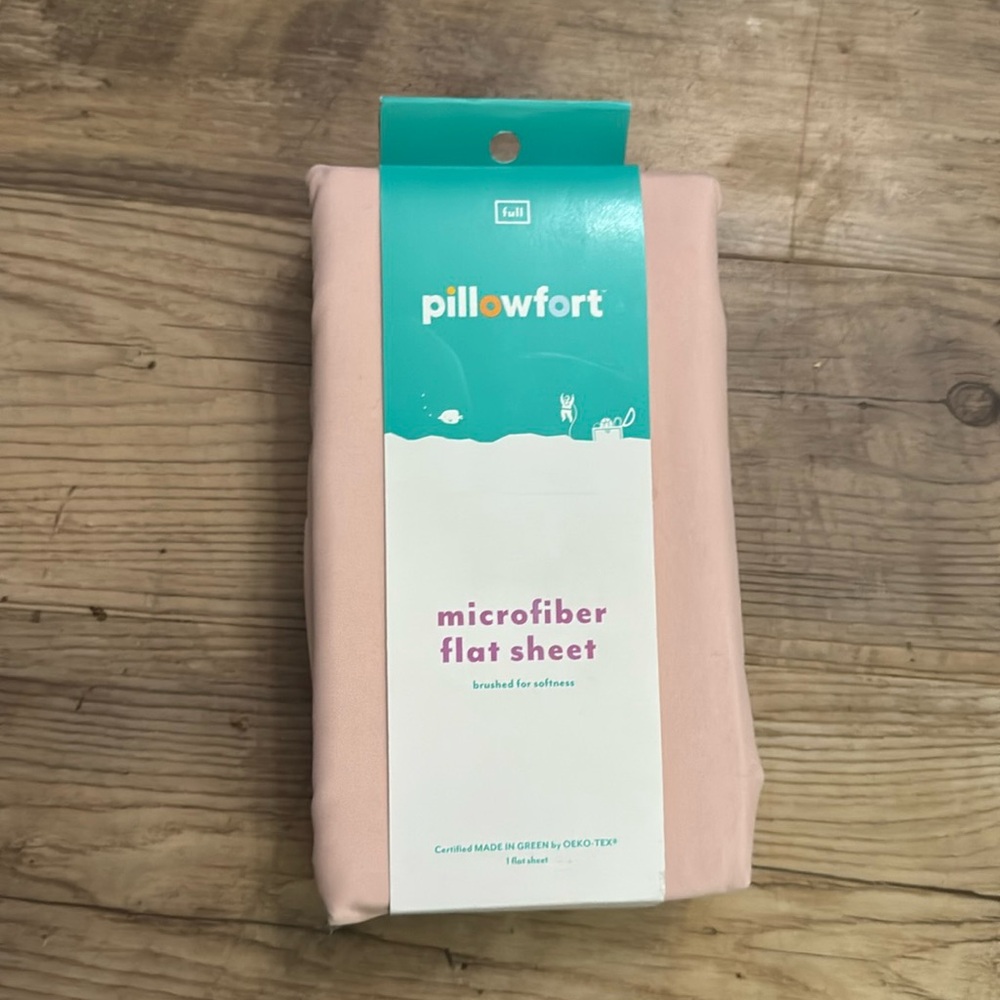 Pillowfort Microfiber Full Just Peachy Flat Sheet
